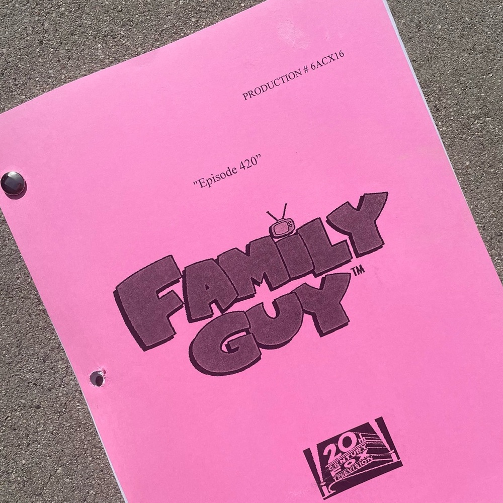Family Guy 2007 Original Production Used Table Draft Script Episode 420